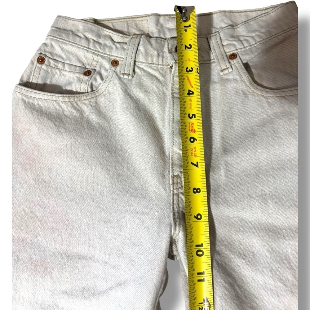 Levi's 550 White Relaxed Fit Bootleg High Waisted Classic Style Jeans - Picture 10 of 11